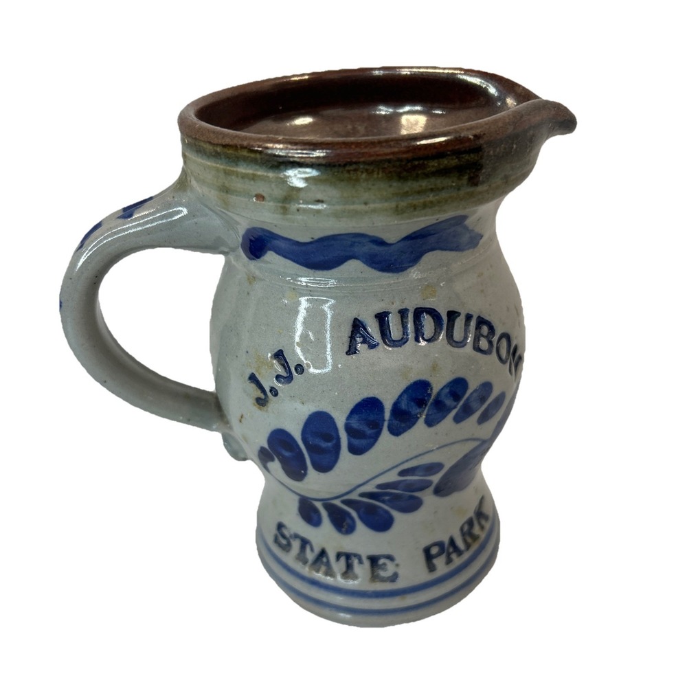 Vintage Harvey Signed Pottery‎ Small Pitcher, Handmade Glazed Ceramic Read
